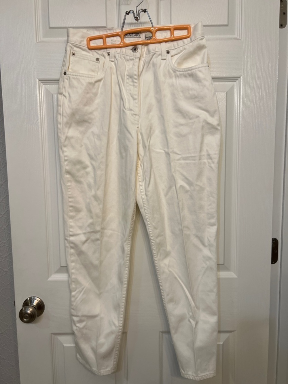 Women’s Ann Taylor Petites Classic High-Waist White Jeans 12P